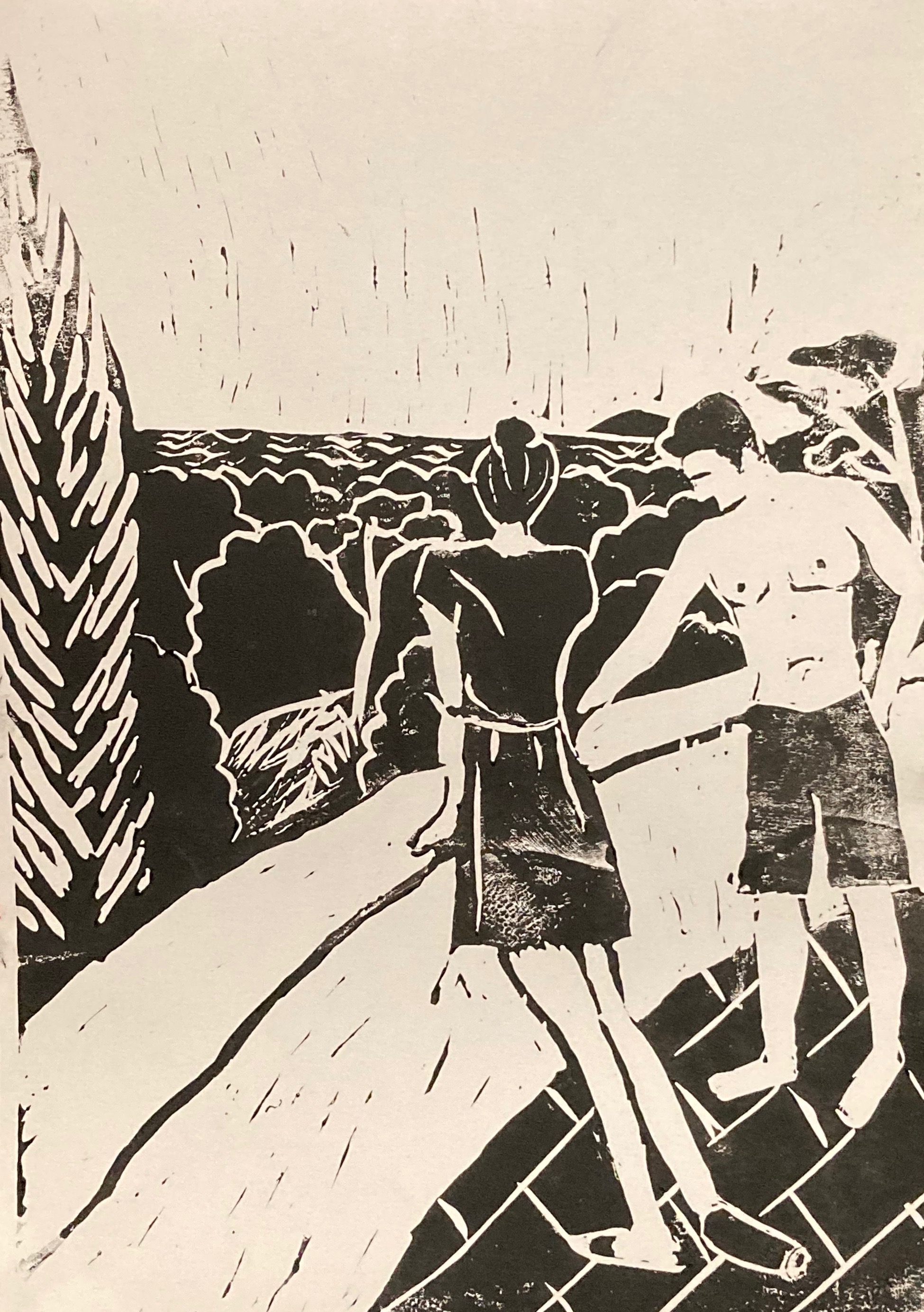 Golfo di Sogno (linoprint i)